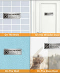 4 Pack No Smoking Signs For Home And Business, Self Adhesive No Vaping Warning Signs on various surfaces