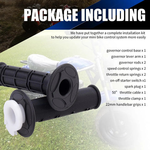 Throttle Linkage Kit And Governor Control Assembly For Predator 212 And 196cc Engines grip handles and packaging contents