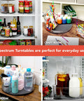 Two Pack 7.5 Inch Lazy Susan Turntable Organizer For Cabinets Fridge Pantry And Tabletop Must Have Space Saving Spice Rack