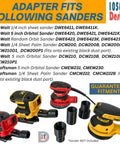 Vacuum Adapter For Sander Dust Collection, Shop Vac Hose Attachment Fits 2.5 Inch Hoses shown with compatible sanders
