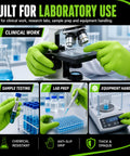 Tough As Nails 8 Mil Green Nitrile Disposable Industrial Work Gloves With Superior Grip Texture For Heavy Lifting And Daily Shop Grind Extra Large Size used for laboratory sample testing and equipment handling.