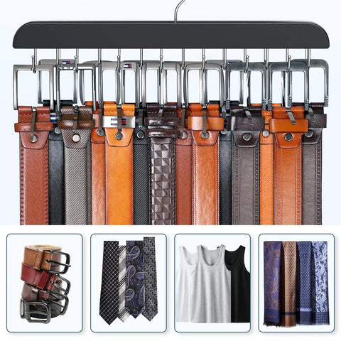 Space Saving Belt Hanger For Closet Max Holds Forty Two Straps Ultimate Wardrobe Organizer Rack To Keep Your Threads Tangle Free Straight Up Game Changer For Tight Quarters And Organized Spaces