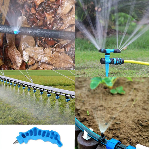 2 In 1 Drip Irrigation Hole Punch And Fitting Insertion Tool Kit for One Quarter Inch PE Tubing in garden setup