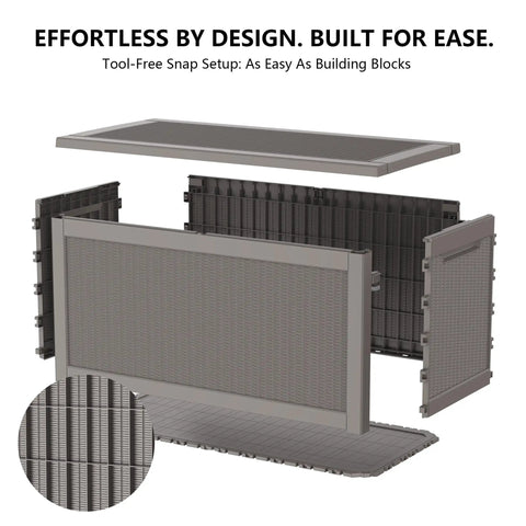 Mega Roomy Waterproof Outdoor Deck Box For Backyard Patio 320 Gallon Massive Weatherproof Garden Stash Holds Couch Cushions And Lawn Tools With Zero Hassle Smooth Space Saving Upgrade