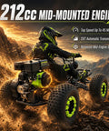 Beast 212cc Off Road Go Kart for Adults and Teens with CVT Automatic driving on rugged terrain at sunset