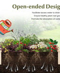 Cross-section of Wooden Raised Garden Bed 48 Inch Long By 24 Inch Wide By 10 Inch High Planter Box showing plant roots and drainage.