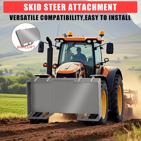 Beefy Heavy Duty Mounting Plate For Farm Tractor Equipment Installation 6mm Thick Q235 Steel Base Plate in use on tractor