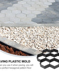 Hexagon Brick Molds Set For Concrete Pathways And Walkways DIY Cement Paving Molds For Garden Lawn Patio with finished path example