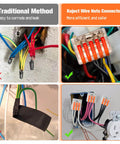 Product image of Kickstart Your Electrical Projects With This Awesome 60 Pc Wire Connector Kit That Splices Up To 5 Conductors Fast Using Push In Lever Nuts For Easy Diy Wiring Repairs And Solid Connections Anywhere., orange 5-port lever nut connector