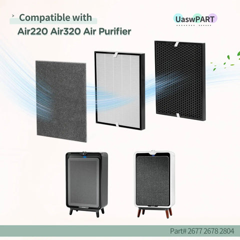 Premium Replacement Filters For Air 220 And Air 320 Purifier, True HEPA With Pre Filter, Activated Carbon, 4 Pre Filters, Compatible 2609A 2768A