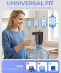 Portable Electric Water Jug Dispenser With USB C Charging Dual Motors For 2 To 5 Gallon Jugs Fast Flow Easy Fill Ideal For Home Office Camping And RV Use Dark Black in kitchen.