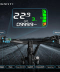 LCD display of All Terrain Electric Bike For Adults With 350W Motor Peak 750W showing speed and controls