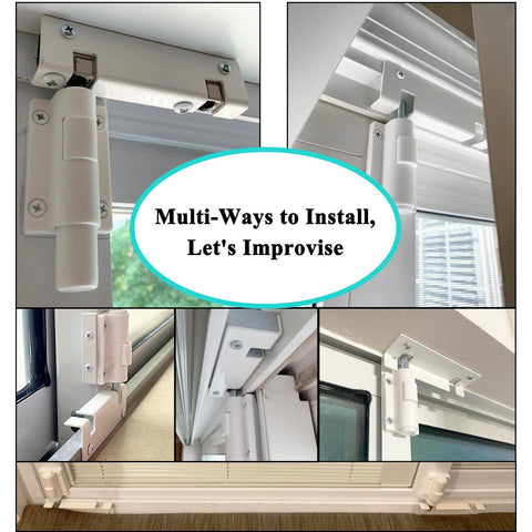 2 Pack Sliding Patio Door Foot Kick Locks For Secondary Childproof Security installed on sliding door rails