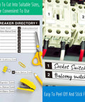 Breaker Panel Labels Kit With 10 Sheets And 7 Breaker Catalog Stickers Waterproof Durable Self Adhesive Electrical Labels For Circuit Breakers Black 42 Entries Per Catalog 126 Numbers Per Sheet Includes 3 Note Labels