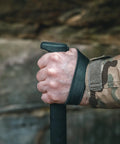 Detachable Trekking Pole Handle For Sentinel And Ascent Tripod Legs Ultra Lightweight 1.7oz Grip with wrist strap in hand