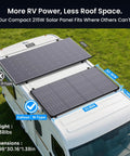 RV rooftop with 430W Anti Shading Bifacial Solar Panel Kit With Two 215W N Type 16BB Monocrystalline PV Modules