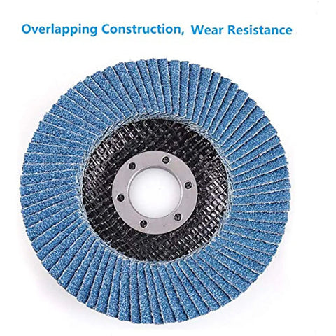 5 Inch Aluminum Oxide Flap Discs 40 Grit High Density Industrial Abrasive Sanding Discs For Metal Stainless Steel And Wood