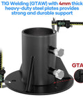 Beefy Heavy Duty Round Fence Post Base Plate And Floor Flange For Chain Link Fence Post Two And Three Eighths Inch Snug Fit