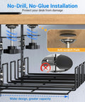 2 Pack Under Desk Cable Management Tray With No Drill C Clamp Easy Install High Capacity 15 7 Inch Long Wire Organizer