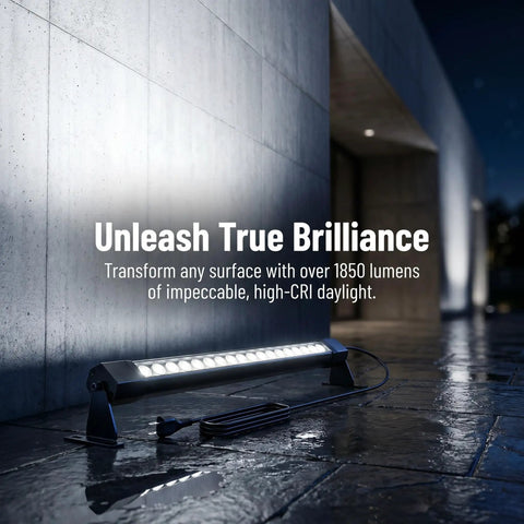 36W LED Wall Washer Light Bars, 2ft 5000K Daylight Outdoor Wall Washer Lights, 120V Waterproof IP67 on wet pavement
