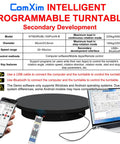 Large Programmable Electric Rotating Platform For Pro Photography And 3D Scanning With Bluetooth And Usb Control Api Ready Custom Workflow Built Different Studio Setup Lazy Susan Display Stand with remote and app control.