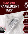 Heavy Duty 6x8 Tarp Waterproof And UV Resistant 12 Mil Thick 120 GSM Build Ideal For Camping Outdoor Furniture Cars Tents