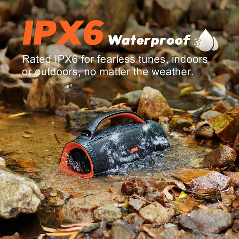 Extreme Boom Pro 100W Outdoor Speaker With Dual 40W Woofers And Dual 10W Tweeters DSP Enhanced Sound Bluetooth 5.3 IPX6 Waterproof