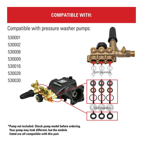 Replacement Low And High Pressure Seal Kit For Pressure Washer Pumps Black That Delivers Leak Free Performance With Easy Install Guide