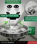 Wall Mounted Eye Wash Station OSHA Approved Stainless Steel Eyewash Unit Built Tough With Durable 11-Gauge Construction, Corrosion Resistant Mirror-Polished Finish, Emergency Eyewash System And Aluminum Eye Wash Station Sign Included