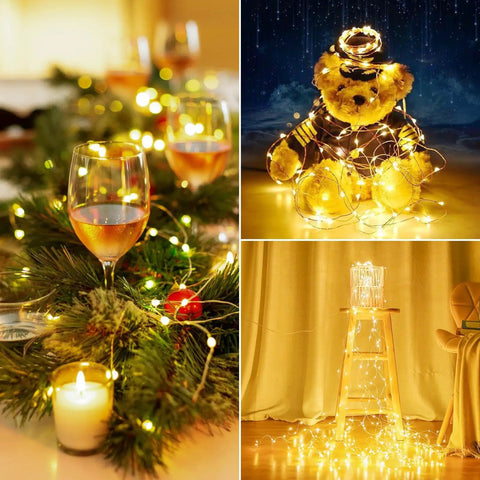 4 Pack 80 Ft 240 LED Fairy Lights Battery Powered With Remote And Timer No Fuss 8 Modes Twinkle String Lights Waterproof