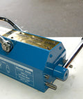 Top Shelf 2000Kg Magnetic Lifter Four Thousand Four Hundred Pound Steel Grabber Hoist, blue industrial design for smooth lifting.