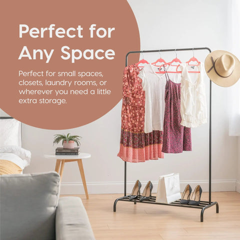 Heavy Duty Clothing Rack With Secure Metal Shelf And Smooth Rod Designed To Kick Dresser Clutter Out The Door While Keeping Your Fresh Threads Sorted And Ready For Any Hang Session Or Quick Morning Grab
