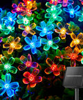 60 LED Cherry Blossom Solar String Lights Outdoor Waterproof Fairy Lights For Garden Yard Fence Patio Christmas Tree Wedding Party Decor Multicolor For All Seasons