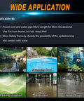 Wide application showing Heavy Duty Submersible Sump Pump Pumps A Badass Four Thousand Gallon Per Hour Flow With A Solid One Point One Kilowatt Motor To Clear Basement Floods And Yard Runoff Includes A Matched Hose And Standard Plug For Easy Daily Setup in various settings.