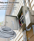 Three Quarter Inch Twenty Five Feet Liquid Tight Conduit Kit With Five Straight And Five Angle Fittings for outdoor lighting installation