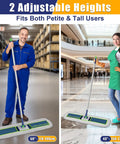 41 Inch Wide Industrial Dry Mop For Heavy Duty Cleaning in warehouse and mall settings with adjustable long handle