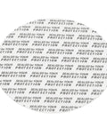 PATIKIL 89mm white foam lid liner, circular seal disc with black printed sealed for your protection text