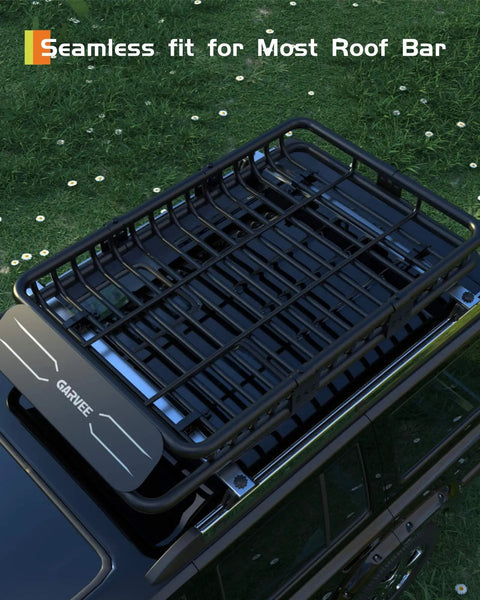 Heavy Duty Roof Rack Cargo Basket 46 Inch By 36 Inch Universal Carrier With 200 Lbs Capacity For SUVs And Trucks Car Top Luggage Holder