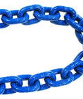 Beefed Up 3/8 Inch Grade 100 Alloy Lifting Chain 50 Foot Run With 8800 Pound Working Load blue coated chain links
