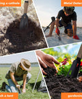 Ultralight Backpacking Trowel With Carrying Pouch A Versatile Camping Shovel And Garden Hand Tool in various uses: hiking, digging, gardening.