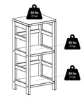 Open Display Two Tier Ladder Shelf For Living Room Den Office And Bedroom With Modern Yet Practical Bookshelf maximum weight 20lbs per shelf