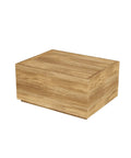 Modular Stackable Nightstand With Drawer Bins Dope Oak Finish Storage Cabinet Space Saving Bedside Table front view