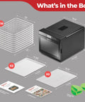 Premium Food Dehydrator With 10 Extra Large Stainless Steel Trays, 700 Watt Dryer, accessories and instruction manual