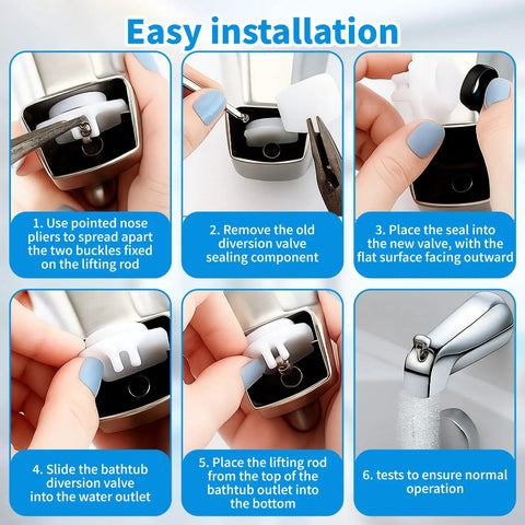 Step-by-step installation guide for Tub Spout Repair Kit 101237 Six Pack Cup Seal And Diverter Gate Replacement For Moen 3800