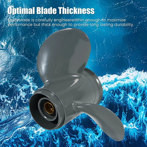 Honda Outboard OEM Upgrade Aluminum Propeller 10 Spline Fits 25-30 HP Motors with ocean backdrop