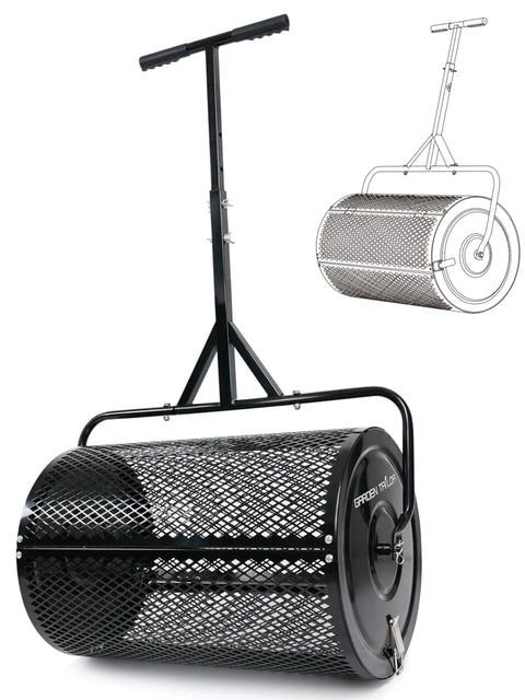 24 Inch Compost Spreader For Lawns With Installation Support Accessories Metal Mesh Roller Spreader Image
