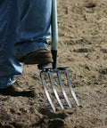 Heavy Duty Garden Fork For Digging And Weeding With Sharp Tines And D Shaped Handle Heat Treated Steel Yard Tool Used In Soil