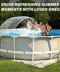 Dual Layer Pool Fountain For Above Ground And Inground Pools With Hyperbolic Water Arcs Delivers 3x Water Volume 2x Cooling Coverage