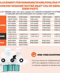 Premium Water Inlet Valve Dual Port Replacement For Top Load Washers 1.06 Inch Fittings Exact Fit W11096268 W10758829 Compatible With Major Washer Models WTW7300DW1 WTW8500DC5 Easy Install And Durable Performance For Steady Water Flow.