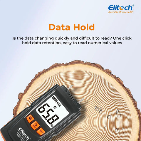 Digital Moisture Meter With Pin Probes For Water Leaks And Wood Floors And Walls, Four Wood Types And Four Material Modes, Auto Calibration At Startup, Hold Function, And Max Min Readings For Quick No Fuss Moisture Checks.